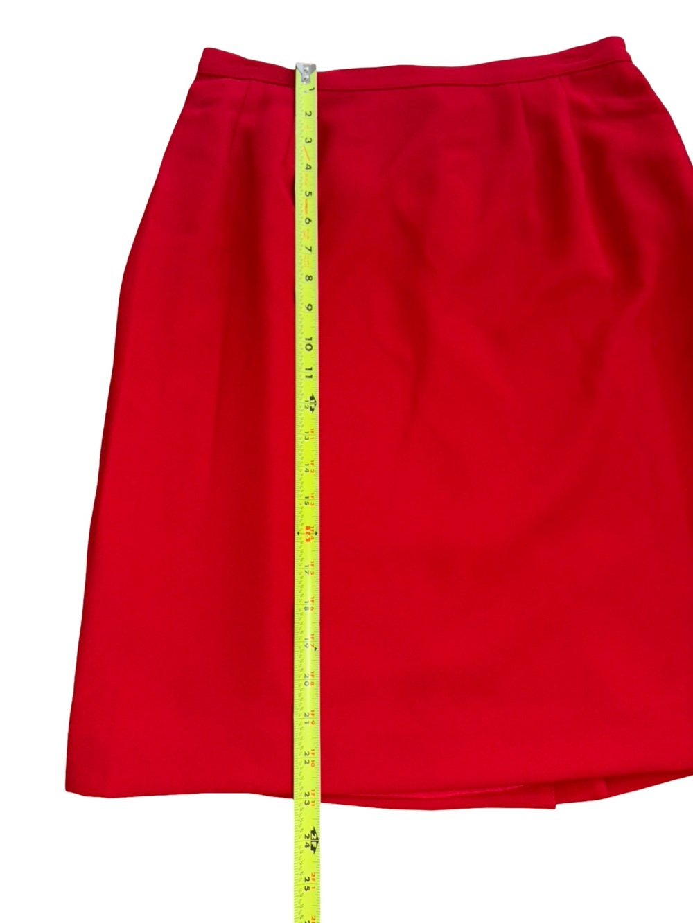 Le Suit Petite Red Skirt Suit 12P Double Breasted Blazer Career - Picture 12 of 16